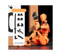 (orange) T13 Action Figure Set Tool 3D Printed Multi-Jointed Movable Robot Doll Anti-stress Handmade Assembly