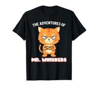 Orange Tabby Cat Adventures of Mr Whiskers Orange Cat Lover T-Shirt
