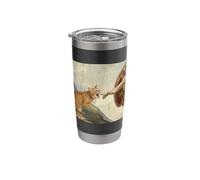 Orange Tabby Cat Biting God's Hand Stainless Steel Insulated Tumbler