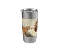 Orange Tabby Cat Biting God's Hand Stainless Steel Insulated Tumbler