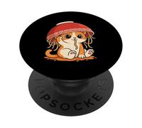 Orange Tabby Cat Eats Ramen Noodles Japanese Vintage PopSockets Adhesive PopGrip