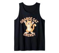 Orange Tabby Cat Funny Cute Orange Cat Energy Lover Tank Top