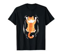 Orange Tabby Cat Hanging with Claw Scratches Kitten Cute Value Graphic T-Shirt