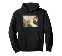 Orange Tabby Cat Kitten biting God's Hand Pullover Hoodie