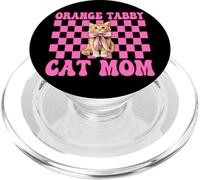 Orange Tabby Cat Mom Mama Mother's Day Coquette Bow PopSockets PopGrip for MagSafe