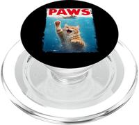 Orange Tabby Cat Paws Parody - Cat Chasing Mouse Cat Lovers PopSockets PopGrip for MagSafe