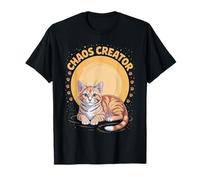 Orange Tabby Ginger Kitten Cat Lovers Mom Dad Chaos Creator T-Shirt