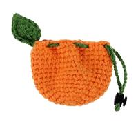 Orange Tangerine Bag, Orange Purse | Knitted Bag Cute Drawstring, Crochet Purse with Drawstring, Crochet Mandarin Bag, Orange for Women, Coin, Charger, orange, see description, See description