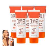 Orange Tanning Gel Sunscreen SPF 30, Orange Tanning Jelly SPF 30 Gel & Tube Key Bundle, Tanning Accelerator, Mineral-Oil Free, Tanning Moisturiser Cream for Sunbeds, Non-Greasy, Water-Resistant (5)