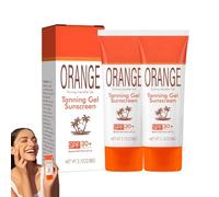 Orange Tanning Gel Sunscreen SPF 30, Orange Tanning Jelly SPF 30 Gel & Tube Key Bundle, Tanning Accelerator, Mineral-Oil Free, Tanning Moisturiser Cream for Sunbeds, Non-Greasy, Water-Resistant (2)