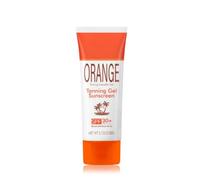Orange Tanning Gel Sunscreen SPF 30, Sun Tan Accelerator with Coconut Oil, Water-Resistant Sun Protection for Beach & Outdoor Activities, Instant Bronzing Glow for Legs, Arms & Body, 88g, 1pc