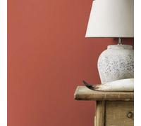 Rasch Burnt Orange Plain Textured Wallpaper Washable Paste The Wall Vinyl