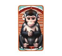 Orange The Silent Monkey Print Coral Velvet Towels - Super Absorbent Hand Towel Washcloths,for Wash The face Sports Swimming