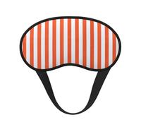 Orange Then White Striped, Full Eye Covers Light Blocking Eye Masks Blackout Sleep Eye Muffs