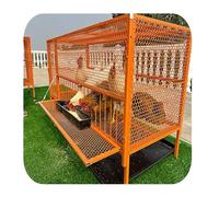 Orange Thickened Chicken Coop Durable Pigeon Cage Outdoor Use Comfortable Poultry Cage For Home Breeding Easy-to-Install Design For Chicken Duck Goose Breeding(Size:100 * 60 * 73cm)