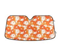 Orange Tie Dye Flowers car Windshield Sun Shade Foldable Foldable Protector Solar Wind Shield viseras para el sol para carros
