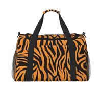 Orange Tiger Leopard (1) Lightweight Waterproof Large Capacity Handheld Shoulder Crossbody Travel Bag Personal Belongings Organizer Bag