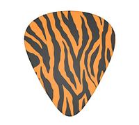 Orange Tiger Leopard Guitar Paddle Set Of 12, Suitable For Guitar, Yukri, 3 Thicknesses