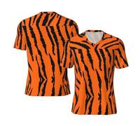 Orange Tiger Leopard Men's Football Jersey - Lightweight and Comfortable, Moisture Wicking and Sweat Wicking, Soccer Shirt, Sports Jersey, Team Jersey, Athletic Top