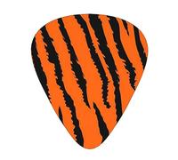 Orange Tiger Leopard Print Guitar Picks,12 Pack Guitar Plectrums Thin, For Bass Electric Acoustic Guitars Ukulele