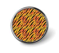 Orange Tiger Stripe Print Pins for Backpack - Enamel Pins Cute Jacket Coat Hat Bags Badge Pin, Funny Novelty Unique Button Pin Women Men Fashion Jewelry Accessories