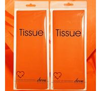 Orange Tissue | 8 Sheets of Tissue Paper | 2 Packs, Each with 4 Sheets Premium Quality Tissue | Biodegradable Packaging | Each Sheet 50x70cm, Ideal for Gift Wrapping and Crafting
