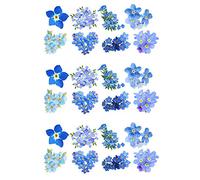 Orange Trading Dartmouth LTD 24 Forget Me Not Blue Flower Edible Wafer Paper Cake Toppers Decorations
