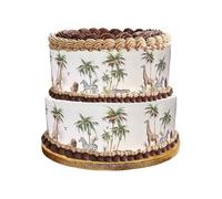 Orange Trading Dartmouth LTD A4 Edible Decor Icing Sheet African Safari Border Edible Cake Topper Decoration
