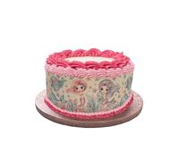 Orange Trading Dartmouth LTD A4 Edible Decor Icing Sheet Cute Pastel Mermaid Border Edible Cake Topper Decoration, Pink, Purple