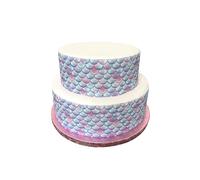 Orange Trading Dartmouth LTD A4 Edible Decor Icing Sheet Mermaid Scales Border Edible Cake Topper Decoration
