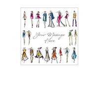 Orange Trading Dartmouth LTD A4 Edible Decor Icing Sheet PERSONALISED Fashion Figure Model Designer Sketch Drawings 7-8" SQUARE Cake Topper Decoration - Great for larger cakes
