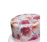 Orange Trading Dartmouth LTD A4 Watercolour Peony Floral Flower Wallpaper Edible Cake Topper Decoration - Great for larger cakes
