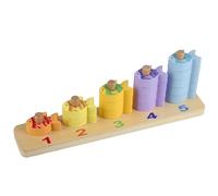 Orange Tree Toys Counting Fish Stacking Game - Animal Stacking Toy - Wooden Stacking Toys for 1 Year Olds - Toddler Early Development & Activity Toys - Early Development & Activity Toys