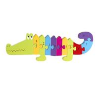 Orange Tree Toys - Crocodile Wooden Number Puzzle for 1 Year Old & Toddler, Montessori Jigsaw Puzzle Games, Early Development & Activity Toys