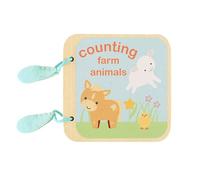 Orange Tree Toys Farm Animals Wooden Counting Cards Toy - Wooden Toys for 1 Year Olds, Counting with Numbers 1-4, Number Blocks and Animal Characters - Toddler Early Development & Activity Toys