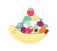 Orange Tree Toys Happy Veggies & Friends Balancing Game