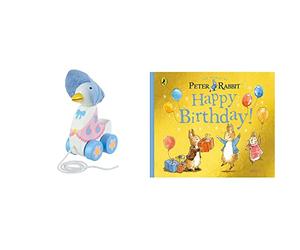 Orange Tree Toys Jemima Puddle Duck Beatrix Potter Peter Rabbit & Friends Pull Along, & Peter Rabbit Tales - Happy Birthday