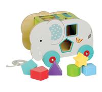 ORANGE TREE Toys Jungle Elephant Pull Along Shape Sorter
