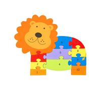 Lion Number Wooden Educational Jigsaw Puzzle Counting Game for Toddlers 1-3 NEW