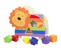 Orange Tree Toys Lion Wooden Shape Sorter - Colourful Blocks for Stacking and Sorting - Educational Toy for 1 Year Old, Toddler - Montessori Early Development & Activity