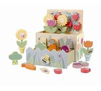 Orange Tree Toys My First Allotment - Flower Garden Building Set With Wooden Food - Toddler Development Toys