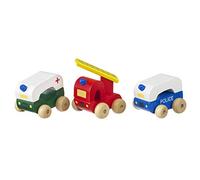Orange Tree Toys - My First Emergency Vehicles: Wooden Emergency Services Cars for Toddlers - Early Development & Activity Toys