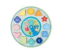 Orange Tree Toys Peter Rabbit Kids Teaching Clock - Counting Wooden Puzzle Board and Clock - Montessori Shape Sorter Wooden Puzzles for 1 Year Old and Toddler, Official Licensed Peter Rabbit Gifts