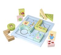 Peter Rabbit Toys - Peter Rabbit Wooden Puzzle Tray - Different Shapes, Blocks for 1 year old Toddler - Early Development & Activity Toys - Official Licensed Peter Rabbit Gifts by Orange Tree Toys