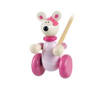 Orange Tree Toys Pink Mouse Push Along
