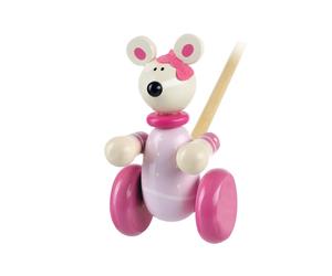 Orange Tree Toys Pink Mouse Push Along