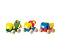 Orange Tree Toys Set of Three Wooden First Trucks For Children