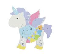 Orange Tree Toys Unicorn Wooden Number Puzzle - Montessori Educational Toy for Toddlers, Ages 1+