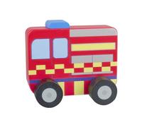 Orange Tree Toys Wooden Fire Engine Push Animal Vehicles - First Toys for 1 Year Old Babies and Toddlers - Fun Educational Small World Early Development & Activity Set