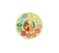 Orange Tree Toys Woodland Animals Kids Teaching Clock - Counting Wooden Puzzle Board and Clock - Montessori Shape Sorter Wooden Puzzles for 1 Year Old and Toddler, Early Development & Activity Toys